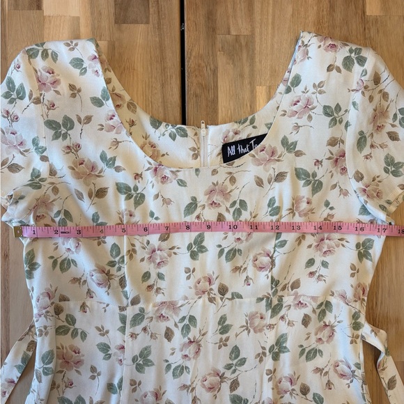 Vintage 1990s All that Jazz White Floral Mini Dress - Picture 11 of 14